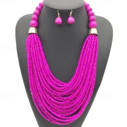 Necklace Earrings Necklace Earrings Retro Vintage Bohemian Boho Plastic For Cosplay Women's Costume Jewelry Fashion Jewelry