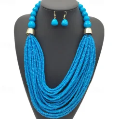 Necklace Earrings Necklace Earrings Retro Vintage Bohemian Boho Plastic For Cosplay Women's Costume Jewelry Fashion Jewelry