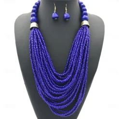 Necklace Earrings Necklace Earrings Retro Vintage Bohemian Boho Plastic For Cosplay Women's Costume Jewelry Fashion Jewelry