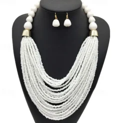 Necklace Earrings Necklace Earrings Retro Vintage Bohemian Boho Plastic For Cosplay Women's Costume Jewelry Fashion Jewelry