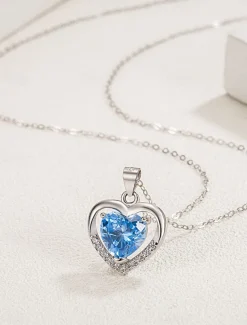 Necklace Titanium Steel Women's Fashion Cute Classic Heart Lovely Heart Shape Necklace For Valentine's Day Birthday Gift