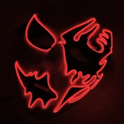 Neon Light LED Mask LED Halloween Scary Mask Cosplay Party Masque Masquerade Masks Halloween Costume Carnival Glow Party Props
