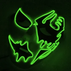 Neon Light LED Mask LED Halloween Scary Mask Cosplay Party Masque Masquerade Masks Halloween Costume Carnival Glow Party Props