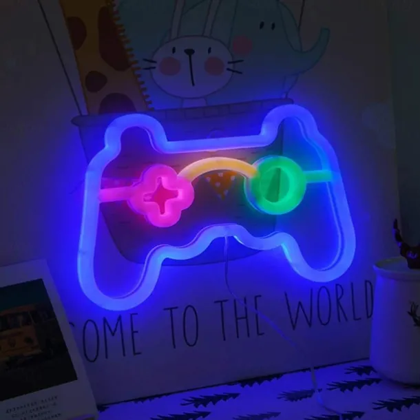 Neon Lights Decoration Game Controller Box Lamp Atmosphere Interior Decoration Lamp Led Back Panel Neon Lamp