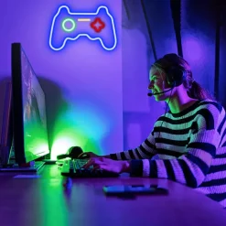 Neon Lights Decoration Game Controller Box Lamp Atmosphere Interior Decoration Lamp Led Back Panel Neon Lamp