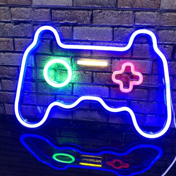 Neon Lights Decoration Game Controller Box Lamp Atmosphere Interior Decoration Lamp Led Back Panel Neon Lamp