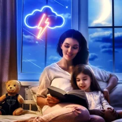 Neon Sign Cloud Led Neon Light Wall Light Wall Decor Battery or USB Powered Light Up Acrylic Neon Signs for Bedroom Kids Room Living Room