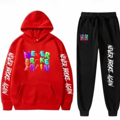 Never Broke Again Young Boy Pants Outfits Hoodie Anime Harajuku Graphic Kawaii For Couple's Men's Women's Adults' Hot Stamping Sports Casual Daily