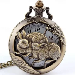 New Arrival Quartz Pocket Watch Open-faced Cover Mixed Style Wild Wolf Embossment Transparent Lid Pendant Unisex Women Men Watch