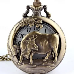 New Arrival Quartz Pocket Watch Open-faced Cover Mixed Style Wild Wolf Embossment Transparent Lid Pendant Unisex Women Men Watch