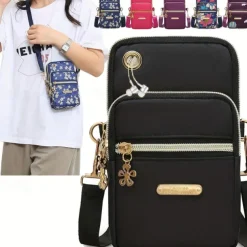 New Balloon Mobile Phone Crossbody Bags for Women Fashion Women Shoulder Bag Cell Phone Pouch With Headphone Plug 3 Layer Wallet