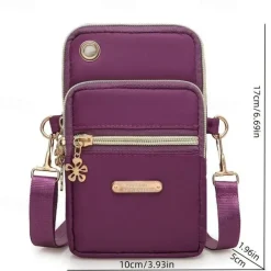 New Balloon Mobile Phone Crossbody Bags for Women Fashion Women Shoulder Bag Cell Phone Pouch With Headphone Plug 3 Layer Wallet