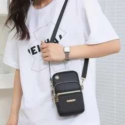 New Balloon Mobile Phone Crossbody Bags for Women Fashion Women Shoulder Bag Cell Phone Pouch With Headphone Plug 3 Layer Wallet