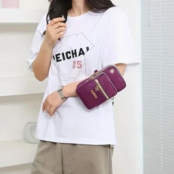 New Balloon Mobile Phone Crossbody Bags for Women Fashion Women Shoulder Bag Cell Phone Pouch With Headphone Plug 3 Layer Wallet