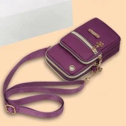 New Balloon Mobile Phone Crossbody Bags for Women Fashion Women Shoulder Bag Cell Phone Pouch With Headphone Plug 3 Layer Wallet
