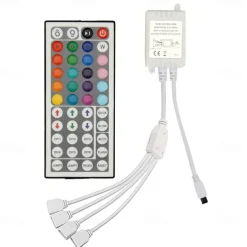 New Design of High Quality IR 44 key RGB Controller Four Way Integrated Outlet Controller of Double Sided Circuit Board DC12-24V