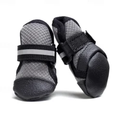 New Dog Shoes With Breathable Mesh That Doesn't Clog The Feet Prevents Slipping And Is Comfortable. The Front And Back Sides Of The Sole Are Wrapped With Wear-resistant Walking Pet Shoes