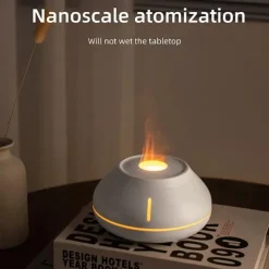 New Essential Oil Diffuser Air Humidifier Ultrasonic Cool Mist Maker Fogger with 7-color Flame Lamp Aroma Diffuser