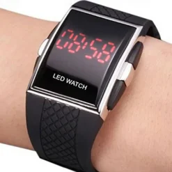 New Fashion Hot Personality Leisure Mens Womens Unisex White Black LED Digital Sports Wrist Watch