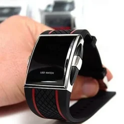 New Fashion Hot Personality Leisure Mens Womens Unisex White Black LED Digital Sports Wrist Watch