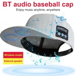 NEW Hat with Bluetooth Speaker Adjustable Bluetooth Hat Wireless Smart Speakerphone Cap for Outdoor Sport Baseball Cap with Mic