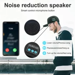 NEW Hat with Bluetooth Speaker Adjustable Bluetooth Hat Wireless Smart Speakerphone Cap for Outdoor Sport Baseball Cap with Mic