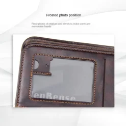 New Men Credit Card Holder Wallet Leather Short Male Purse With Coin Pocket Card Holder Trifold Wallet Men's Clutch Money Bag Coin Purses
