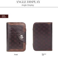 New Men Credit Card Holder Wallet Leather Short Male Purse With Coin Pocket Card Holder Trifold Wallet Men's Clutch Money Bag Coin Purses