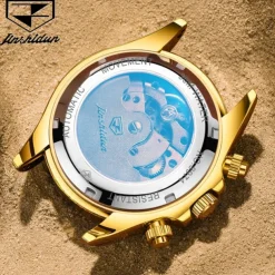 New Men'S Luminous Business Watch Perpetual Calendar Moon Phase Display Colorful Diamond Multi-Function Automatic Mechanical Watch Waterproof Sports Leisure Men'S Watch