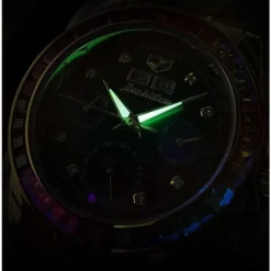 New Men'S Luminous Business Watch Perpetual Calendar Moon Phase Display Colorful Diamond Multi-Function Automatic Mechanical Watch Waterproof Sports Leisure Men'S Watch