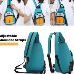 New Men's Women's Fashion Multi Function Mini Backpack Small Chest Bag Messenger Bag Female Sports Bag Travel Bagpack Crossbody Bag Girl Back Pack Waterproof Oxford Cloth Outdoor Bags