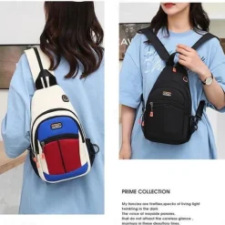 New Men's Women's Fashion Multi Function Mini Backpack Small Chest Bag Messenger Bag Female Sports Bag Travel Bagpack Crossbody Bag Girl Back Pack Waterproof Oxford Cloth Outdoor Bags