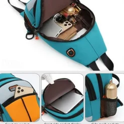 New Men's Women's Fashion Multi Function Mini Backpack Small Chest Bag Messenger Bag Female Sports Bag Travel Bagpack Crossbody Bag Girl Back Pack Waterproof Oxford Cloth Outdoor Bags