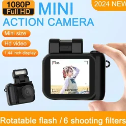 New Monoreflexes Style Mini Camera CMOS With Flash Lamp And Battery Dock Portable Video Recorder DV 1080P With LCD Screen