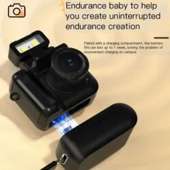 New Monoreflexes Style Mini Camera CMOS With Flash Lamp And Battery Dock Portable Video Recorder DV 1080P With LCD Screen