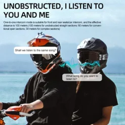 New Motorcycle Bluetooth Headset Intercom Outdoor Riding Headset, Motorcycle BT Intercom with FM Radio Helmet BT Headset Waterproof Universal Communication System for ATV Dirt Bike Motorcycle