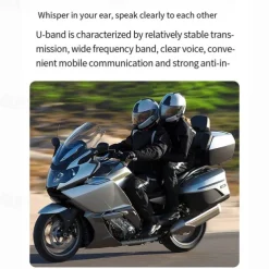 New Motorcycle Bluetooth Headset Intercom Outdoor Riding Headset, Motorcycle BT Intercom with FM Radio Helmet BT Headset Waterproof Universal Communication System for ATV Dirt Bike Motorcycle