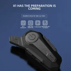 New Motorcycle Bluetooth Headset Intercom Outdoor Riding Headset, Motorcycle BT Intercom with FM Radio Helmet BT Headset Waterproof Universal Communication System for ATV Dirt Bike Motorcycle