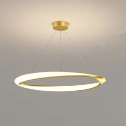 New Net Red Restaurant Chandelier Simple Modern Ring Dining Room Lamp Creative Personalized Household Table Lamp