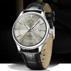 New Olevs Brand Fashion Trend Belt Men'S Watch Luminous Calendar Week Display Simple Leisure Waterproof Men'S Watch