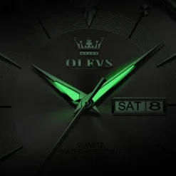 New Olevs Brand Fashion Trend Belt Men'S Watch Luminous Calendar Week Display Simple Leisure Waterproof Men'S Watch
