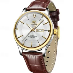 New Olevs Brand Fashion Trend Belt Men'S Watch Luminous Calendar Week Display Simple Leisure Waterproof Men'S Watch