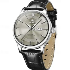 New Olevs Brand Fashion Trend Belt Men'S Watch Luminous Calendar Week Display Simple Leisure Waterproof Men'S Watch