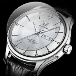 New Olevs Brand Fashion Trend Belt Men'S Watch Luminous Calendar Week Display Simple Leisure Waterproof Men'S Watch