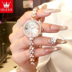 New Olevs Olevs Brand Fashion Trend Women'S Watches Calendar With Diamonds Simple Leisure Quartz Watch Waterproof Sports Versatile Women'S Wristwatches