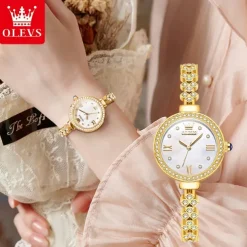 New Olevs Olevs Brand Fashion Trend Women'S Watches Calendar With Diamonds Simple Leisure Quartz Watch Waterproof Sports Versatile Women'S Wristwatches