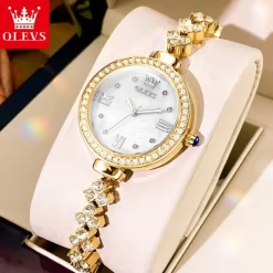 New Olevs Olevs Brand Fashion Trend Women'S Watches Calendar With Diamonds Simple Leisure Quartz Watch Waterproof Sports Versatile Women'S Wristwatches