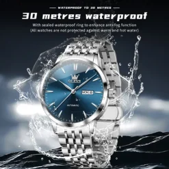 New Olevs Olevs Brand Light Luxury Men'S Business Watch Calendar Week Display Simple Leisure Automatic Mechanical Watch Waterproof Sports Men'S Wristwatch