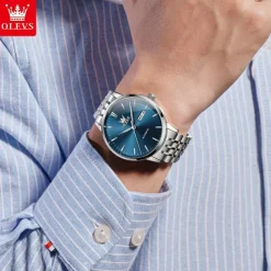 New Olevs Olevs Brand Light Luxury Men'S Business Watch Calendar Week Display Simple Leisure Automatic Mechanical Watch Waterproof Sports Men'S Wristwatch