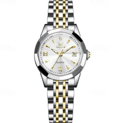 New Olevs Olevs Brand Stainless Steel Band Women'S Fashion Watches Calendar Luminous Niche Light Luxury Simple Leisure Waterproof Sports Ladies Quartz Wristwatch